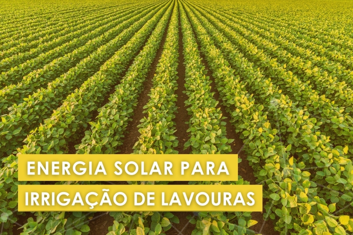 Energia solar para irrigação de lavouras